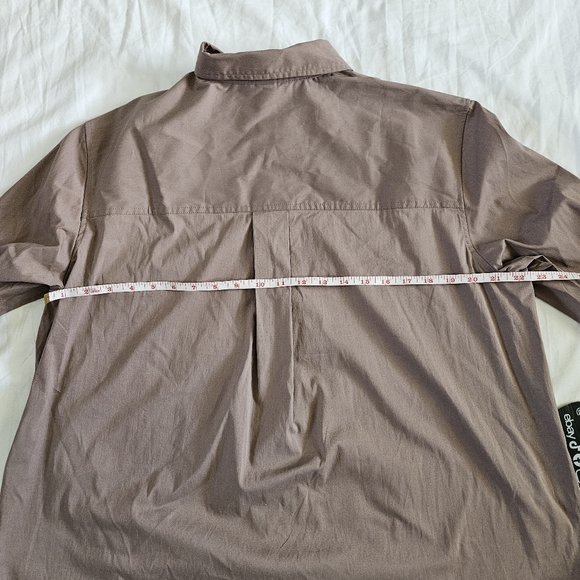 Lululemon Cotton-Blend Poplin Button-Down Shirt CMPK Camp Khaki Women's Size L - Picture 6 of 7